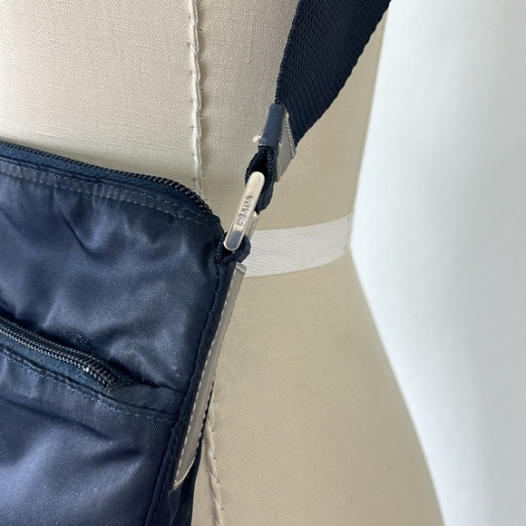 Prada Nylon Black Crossbody Bag Unisex Made in Italy Rounded Base - Picture 5 of 11